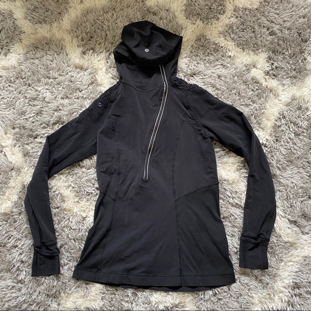 Lululemon Assymetrical 1/2 Zip Hoodie Jacket Sz 6